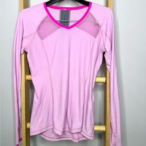 Lululemon Women's Two Tone Pink V-Neck Breathable Long Sleeve Top Sz LG?